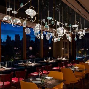 Custom Acrylic Glass Cross Matrix Villas Decorated Hall Atrium Club End Lighting