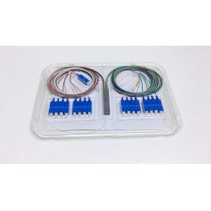 Buy cheap Mini Tube 1x16 PLC Optical Splitter with SC/UPC Connector and 0.9mm G657A Fiber Cable from wholesalers