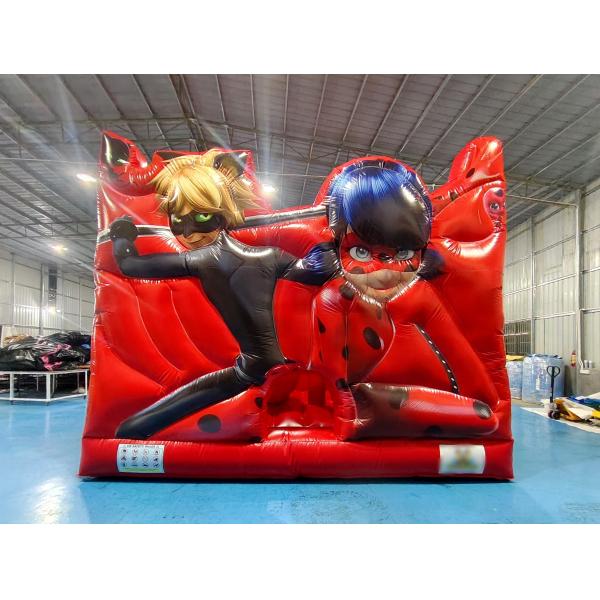Digital Printing Inflatable Bounce House With Slides Miraculous Ladybug
