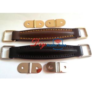 Buy cheap Lightweight Guitar Amplifier Handles Leather Material With Nickel / Gold Fitting from wholesalers