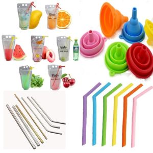 reusable drinking straws individual wrapped drinking straws silicone funny