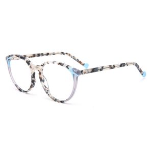 Buy cheap Round Lamination Acetate Frame Glasses Eyeglasses Ladies Optical No Smear from wholesalers