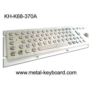 70 Keys Industrial Metal Computer Keyboard With Trackball / Stainless Steel