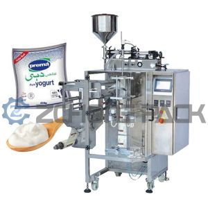 Automatic Vertical Milk Packing Machine Liquid / Paste Pumps Stainless Steel
