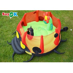 Waterproof Inflatable Bounce House Children Bouncer Cartoon Ladybug Jumping Bed