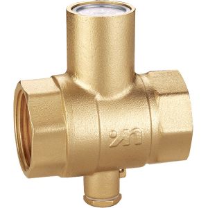 Buy cheap 1102 straight type Magnetic Lockable Brass Ball Valve sizes DN20 DN25 DN32 DN40 DN50 with bottom outlet for thermometer from wholesalers