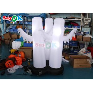 4.9Ft Inflatable Halloween Decorations 3 Ghosts Model Halloween Decor With LED