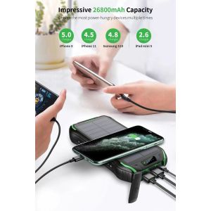 Buy cheap 26800mAh Portable Solar Powerbank With Wireless Function IPX7 Waterproof from wholesalers
