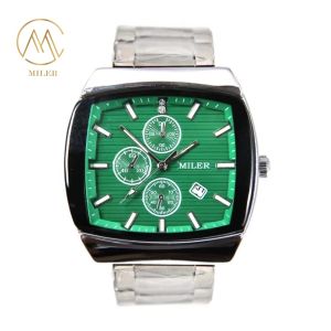 Concise Style Quartz Wirstwatch Calendar Display Stainless Steel Strap Watches