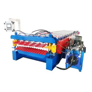Buy cheap 2 Types Iron Sheet Making Machine , Profile Roll Forming Machine 16 Rows Rollers from wholesalers