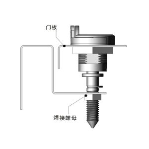Chrome Plated Quarter Turn Lock Zinc Alloy Cylinder Cam Lock