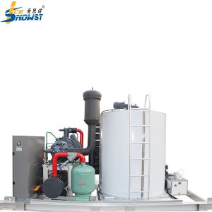 Buy cheap 25Ton Concrete Cooling Freshwater Flake Ice Machine With Bin from wholesalers