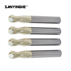 Buy cheap HRC65 Two Flutes CNC Machine Cutting Tools R2.5 R3 Carbide End Mill Bits from wholesalers