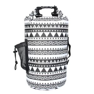 15 Liter PVC Waterproof Dry Bag With Mesh Bag Digital Printing Color For Adult