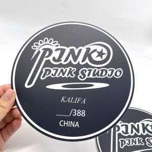 Buy cheap Waterproof Self Adhesive Die Cut Sticker Custom Round Black from wholesalers