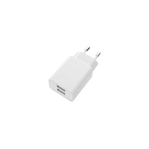 Compact EU Plug 5V 2.4A Wall Charger , 40g Dual Port USB Charger Multi Use