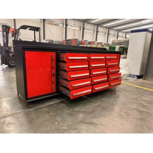 Customized Heavy Duty Workshop Folding Workbench with 5 Inch PU Casters and KEY