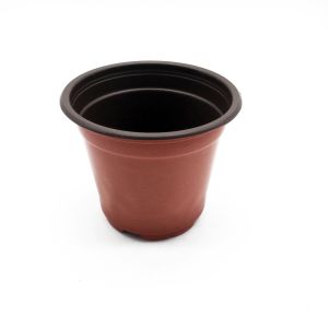 Buy cheap Sunflower gardening black plastic flower pot for nursery from wholesalers