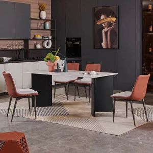 Buy cheap ModernaMix Fabric And Leather Dining Room Chairs from wholesalers