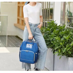 3 In 1 Polyester Solid Baby Diaper Backpack 30~40L