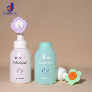 Buy cheap High Quality 400ml PE Plastic Hand Wash Bottles Cute Flower Shape Liquid Soap Dispenser Face Clean Foam Bottle from wholesalers