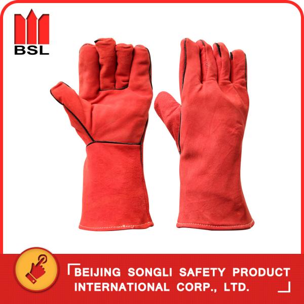 Quality SLG-SMT-24A goat split leather welding gloves for sale
