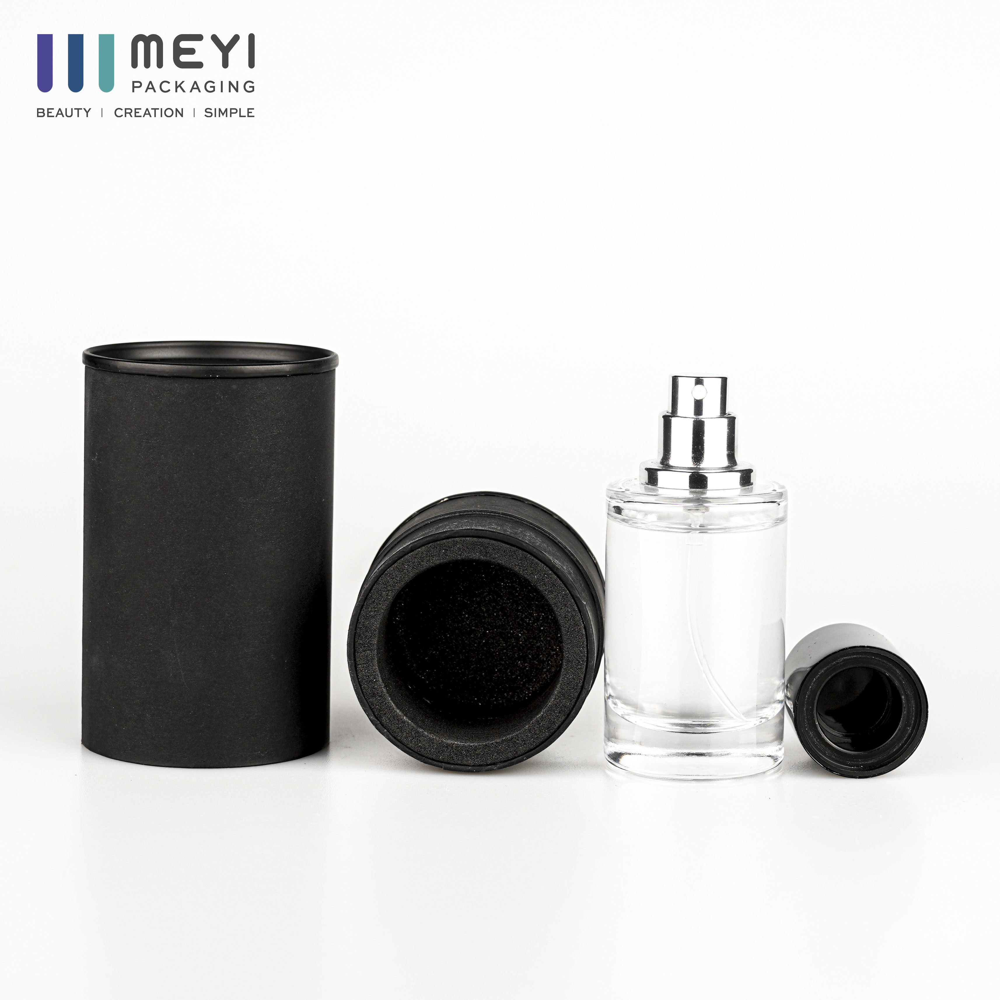 30ml Customized Perfume Glass Empty Bottle Cylindrical Bottom Transparent With