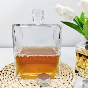 Buy cheap Glass Cube Shape Transparent Clear Empty Thicken Wall Liquor Wine Bottle with Material from wholesalers