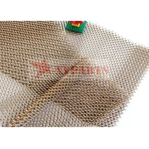 Buy cheap Installtion System Gold Aluminum Mesh Curtain from wholesalers