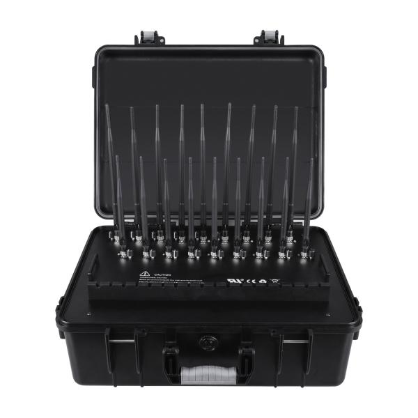 Buy cheap New powerful briefcase 18 Antenna Jammer blocks 2G, 3G, 4G, 5G, GPSL1, GPSL2-L5, GPSL3-L4, WIFI(Including WIFI 6E), 315,433,868, Lojack signals with from wholesalers