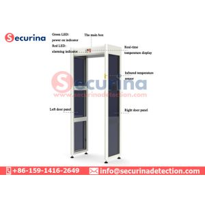 Buy cheap 700mm Passing Width Walk Through Metal Detector Gate Thermometer With CE FCC Approval from wholesalers