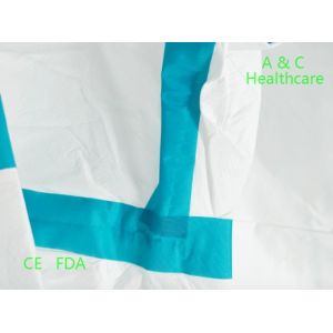 Antibacterial Disposable Plastic Gowns CPE Isolation Gown With Thumb Up