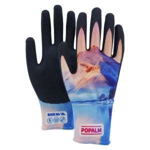 POPALM GripGuard Garden Gloves Customized Digital Printing Latex Coated Gloves