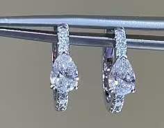 Buy cheap Pear Earrings DEF VVS Pear Shape Lab Grown Diamonds PT950 from wholesalers