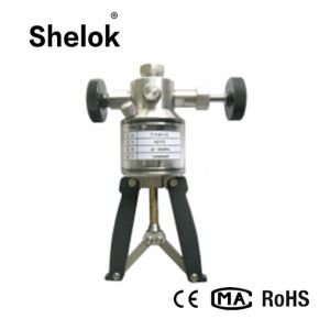 Buy cheap High pressure hydraulic oil hand pump pressure tester calibration machine product