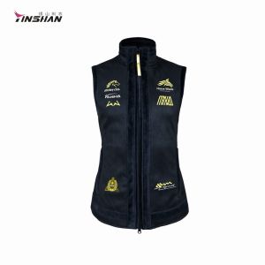 Unisex Windproof Custom Softshell Horse Racing Team Vest for Personalization and
