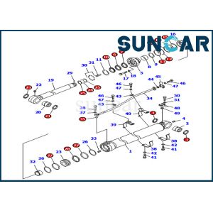 China 707-99-68470 7079968470 Arm Excavator Seal Kit Hydraulic Cylinder Fits Komatsu PC800LC-8 PC850-8 on sale