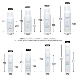 Custom Plastic Foam Bottle for Shower Gel White Or Custom 50ml 60ml 80ml 100ml