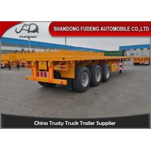Buy cheap 60T Max Payload Steel 3 Axles 40Ft Flatbed Container Trailer from wholesalers