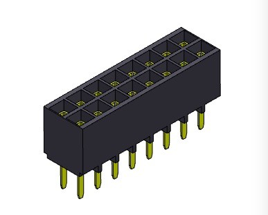 Female Header Connector 2.54mm Dual Row Dip TYPE 2*2PIN To 2*40PIN H=6.80mm