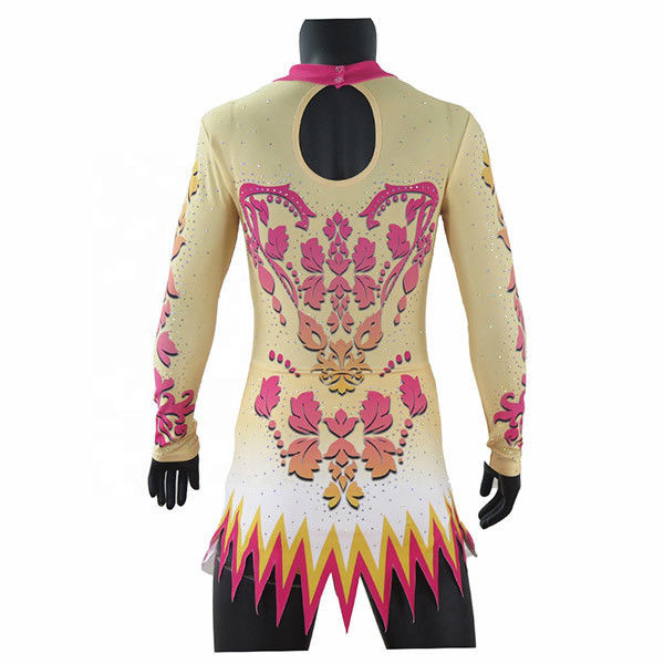 Buy cheap Rhythmic Cool Gymnastics Leotards Sublimation Printing With Back Invisible Zipper from wholesalers