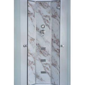 Buy cheap Bathroom White Quadrant Shower Enclosure Aluminum Frame from wholesalers