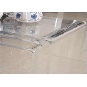 Modern Design Acrylic Tea Table , Transparency Plexiglass Display Case Three Set
