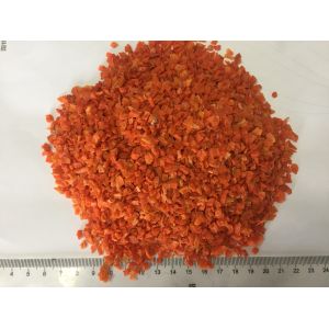Buy cheap 5x5mm Crispy Dried Carrot Chips , Dehydrated Vegetable Chips Nutrition from wholesalers
