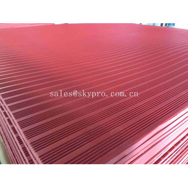 Buy cheap Fluted Red Green Black SBR Thin Rubber Mats , NBR Rubber Flooring Mats from wholesalers