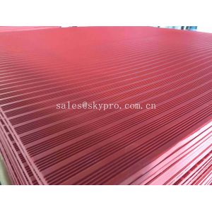 Buy cheap Fluted Red Green Black SBR Thin Rubber Mats , NBR Rubber Flooring Mats from wholesalers