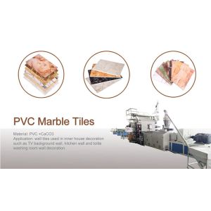 Buy cheap 75kw Pvc Marble Sheet Making Machine Profile Extrusion Line Skirting Wall Decking Profile from wholesalers