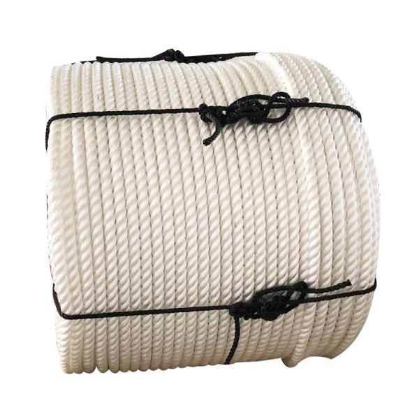 Quality 3 Strand Polyproplene / Polyester / Nylon Twisted Marine Mooring Rope for sale