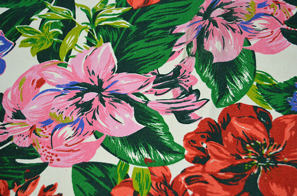 Buy cheap Natural Cotton Fabric / 16OZ Cotton Canvas With Nice Flower Printing from wholesalers