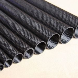 Roll Wrapped Carbon Fibre Hollow Round Tube 3K Twill